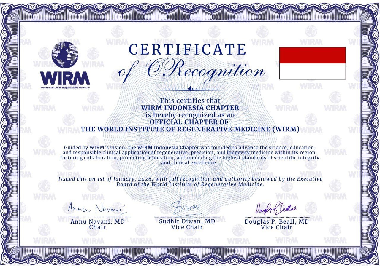 Sertifikat resmi WIRM Indonesia Chapter